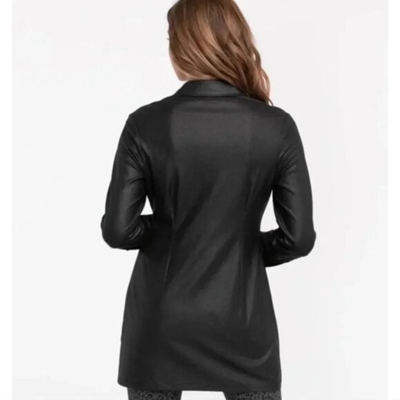 Cleo Vegan Leather Button Front Tunic - Picture 9 of 12